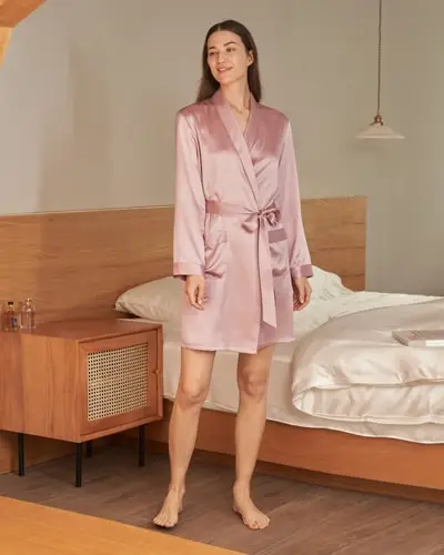 Abito in seta a media lunghezza EURRosa rosato