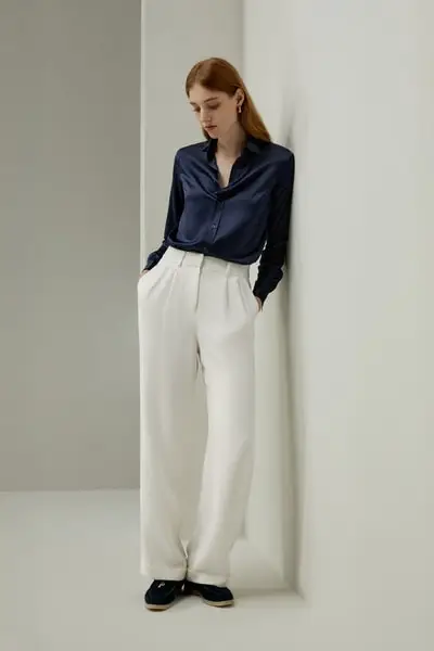 Camicia di seta su misura EURBlu