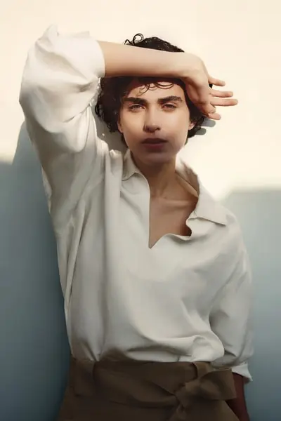 Camicia oversize in misto seta-lino per un eleganza informale EURBianco Fumo