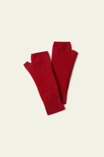 Guanti senza Dita in Cashmere Spazzolato | Lusso Guanti Invernali Lilysilk EURColore Casuale