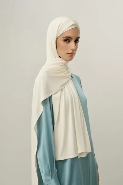 Hijab Jersey Silk Breeze | Abbigliamento Pudico Leggero Traspirante EURBianco