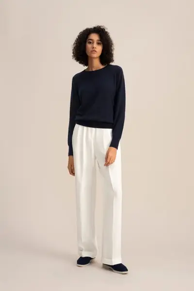 Maglia Girocollo Baby Cashmere EURBlu