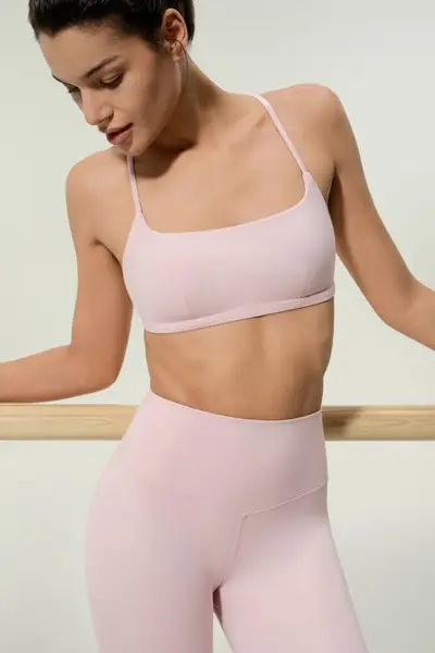 in stock Reggiseno Sportivo Traspirante con Bretelline e Interno in Seta EURRosa Foschia