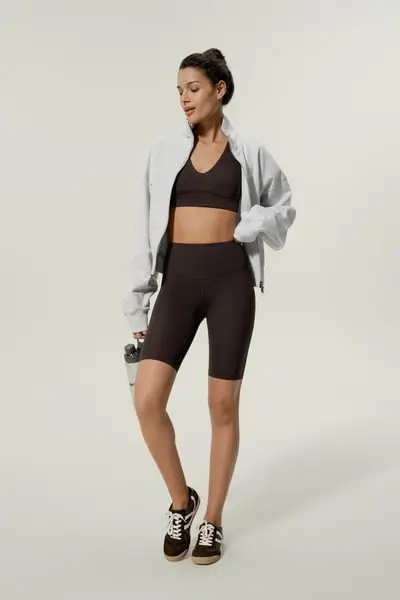 Shorts da Ciclismo Traspiranti Supportivi a Maglia con Interno in Seta EURChicco di Caffè