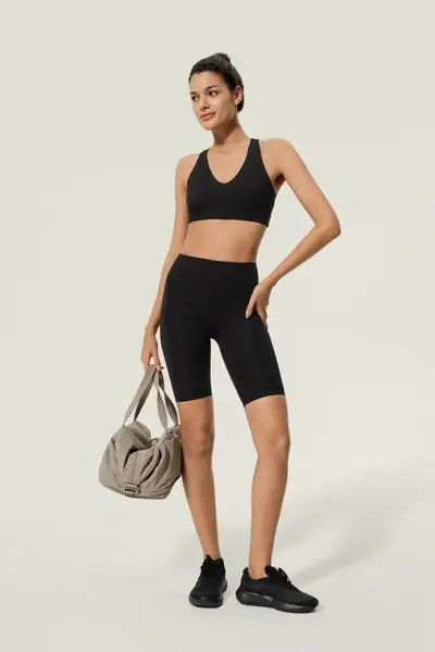 Shorts da Ciclismo Traspiranti Supportivi a Maglia con Interno in Seta EURNero