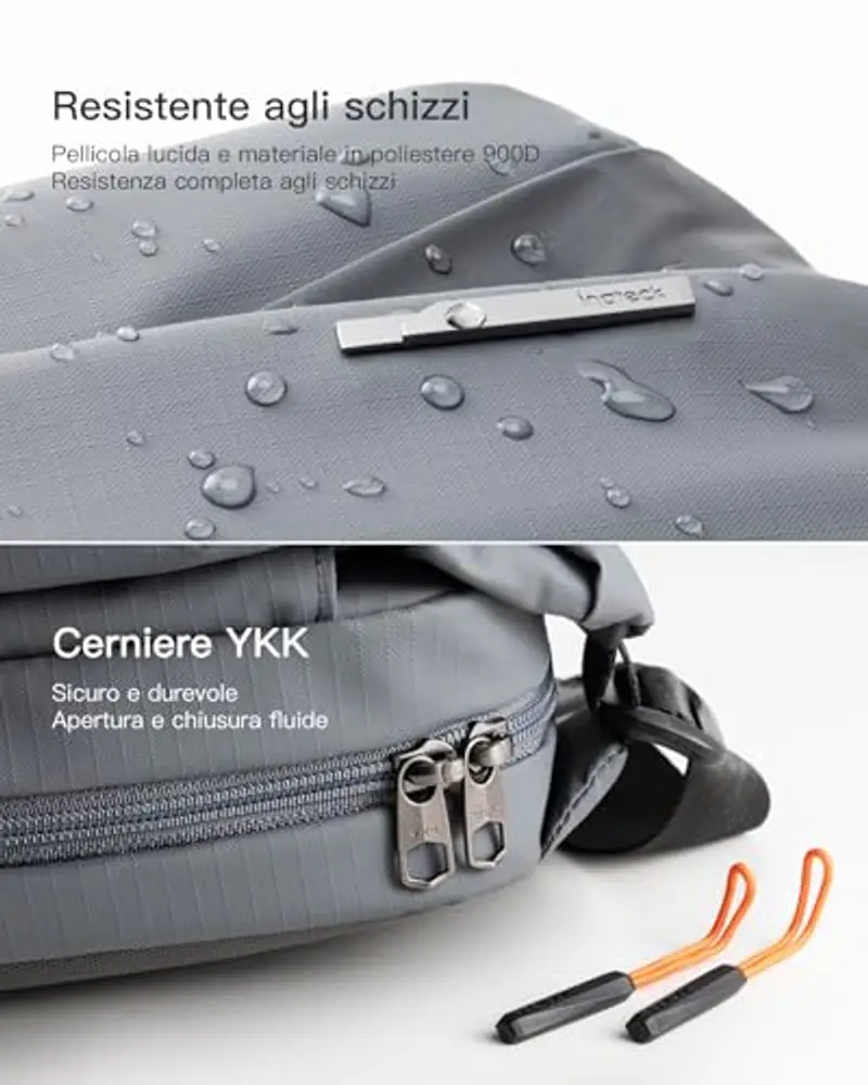 Inateck Borsa a tracolla Grigio 1597503 miniatura 3