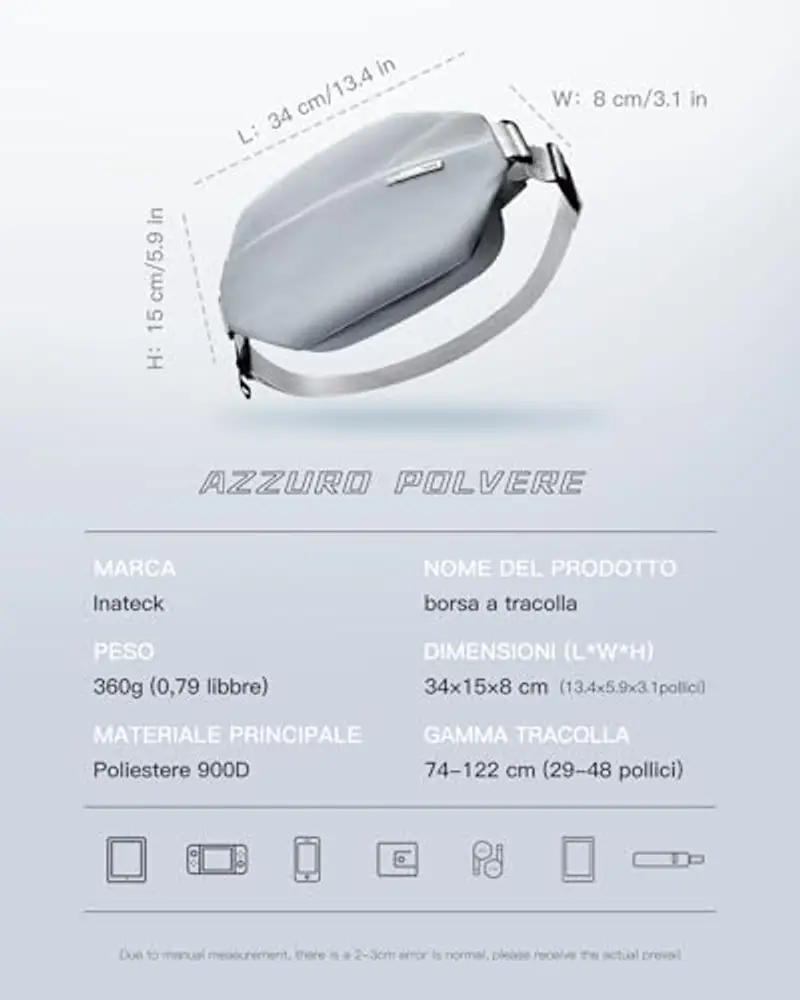 Inateck Marsupio Uomo 2332664 miniatura 2