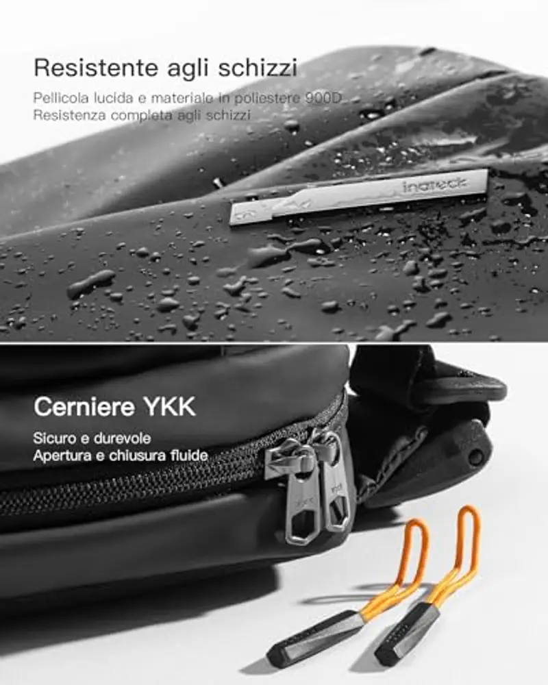 Inateck Marsupio Donna Nero 788300 miniatura 3