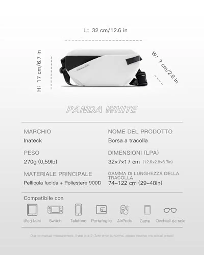 Inateck Borsa a spalla Uomo Multicolore 1898233 miniatura 2