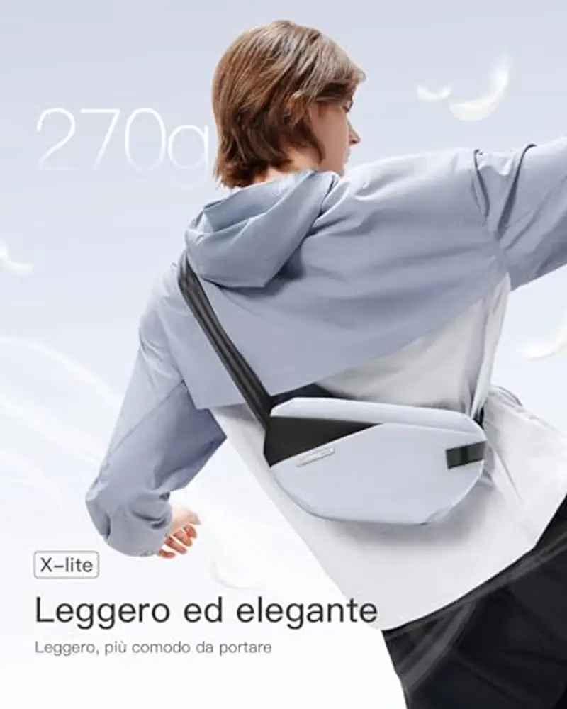 Inateck Borsa a spalla Uomo Nero 1898237 miniatura 3