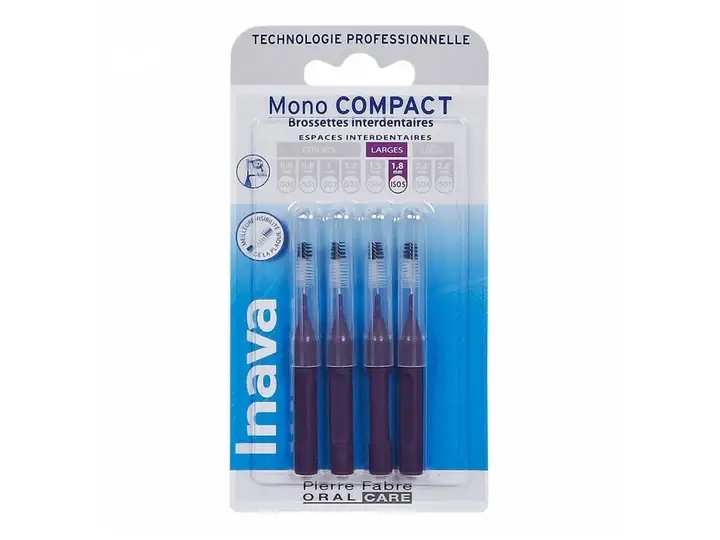 Mono Compact Spazzole Interdentali Larghe 1,8mm Viola x4