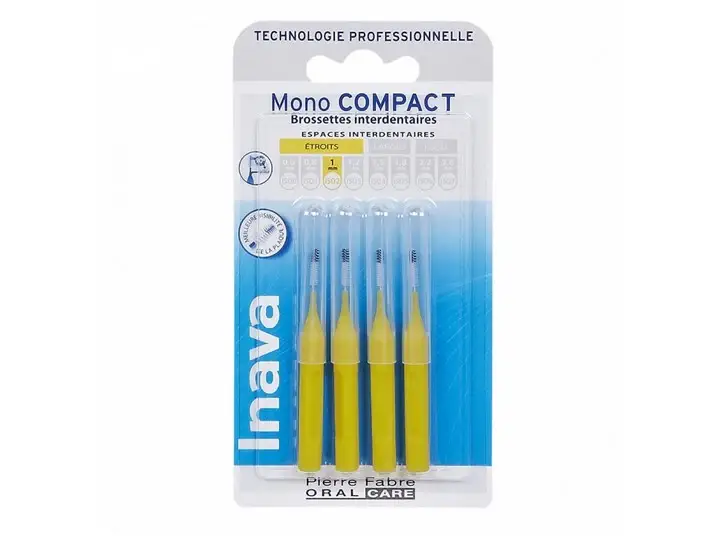 Mono Compact Spazzolini Interdentali Stretti 1mm Gialli x4