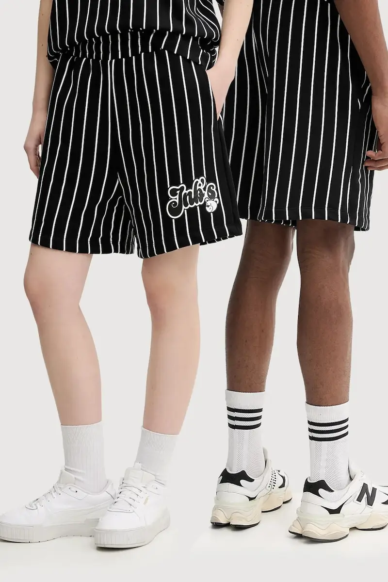 pantaloncini in cotone colore nero S5TWUABE018