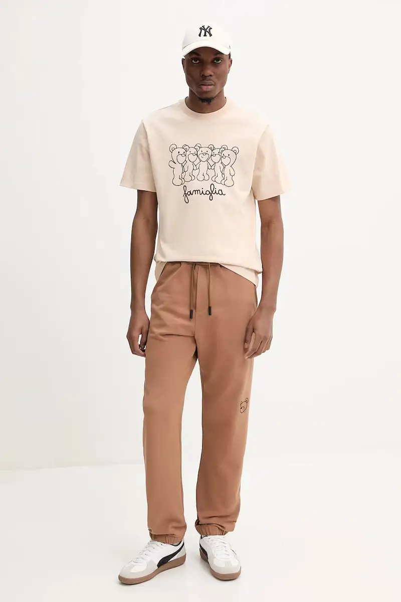 t-shirt in cotone colore beige S5TWUATH031 miniatura 3