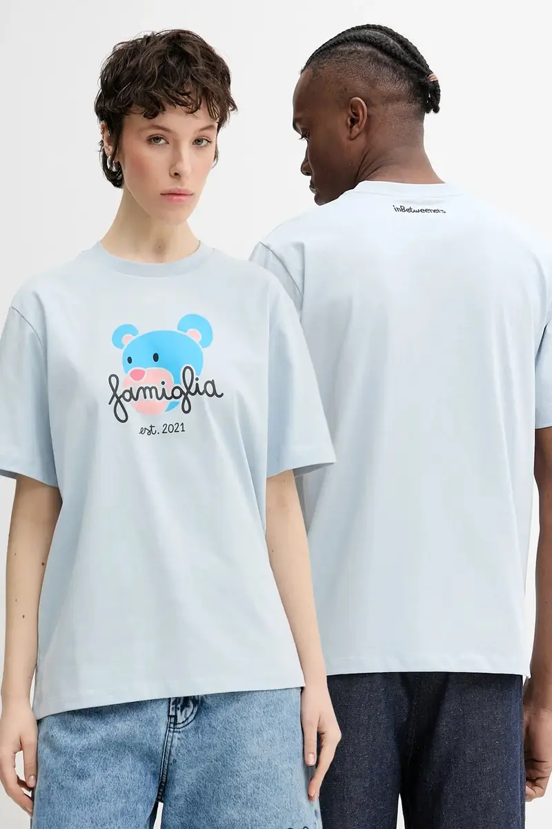 t-shirt in cotone colore blu S5TWUATH043