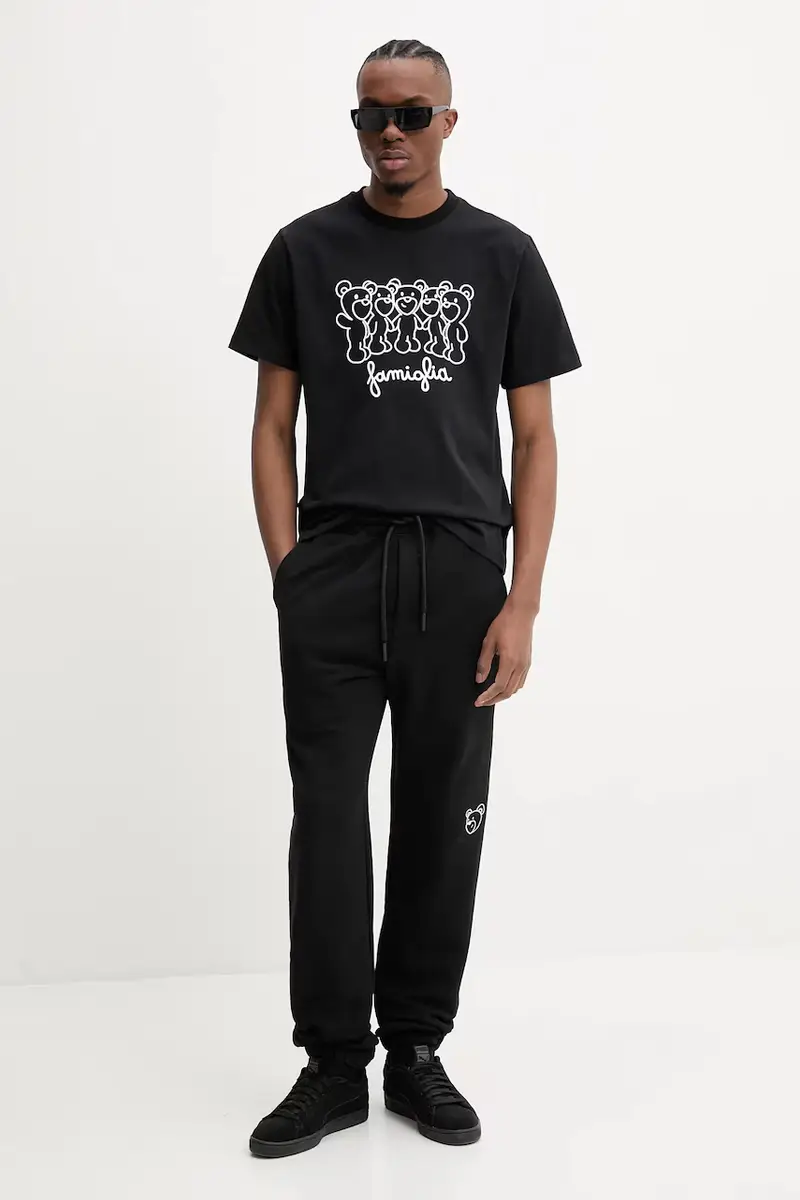 t-shirt in cotone colore nero S5TWUATH031 miniatura 4