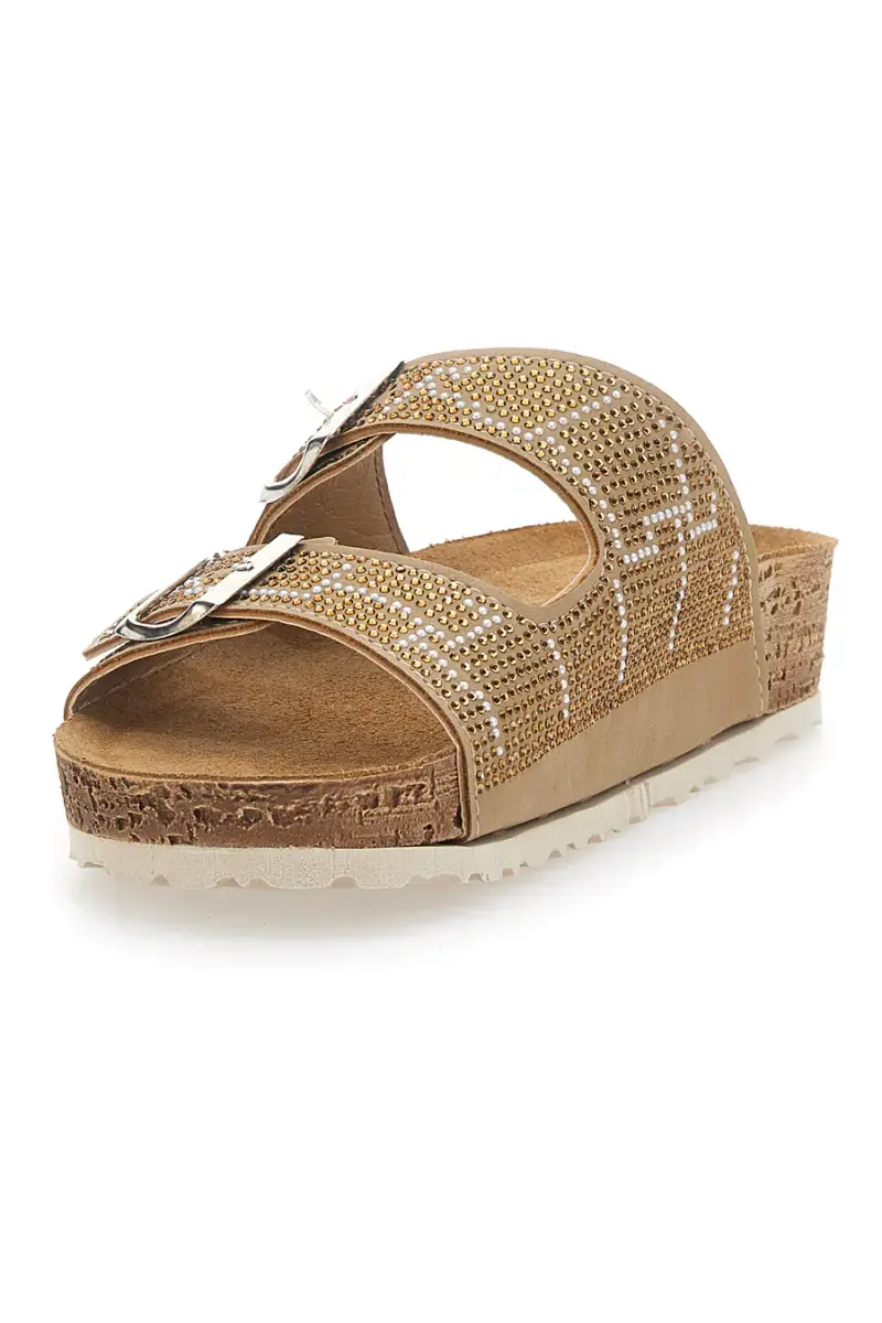 Ciabatte Beige Con Strass Inblu Nm [SABBIA] miniatura 3