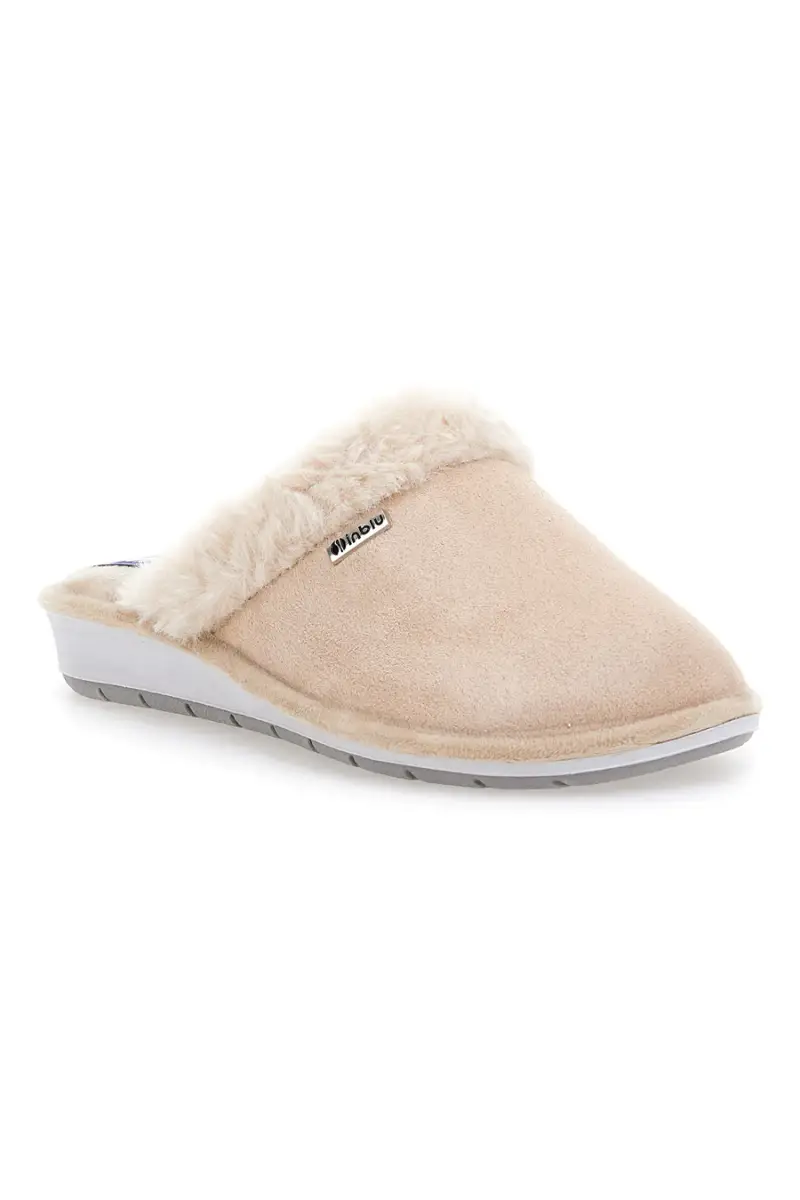 Ciabatte beige in microfibra con bordo in pelo Inblu 111 LB [NATURALE] miniatura 2