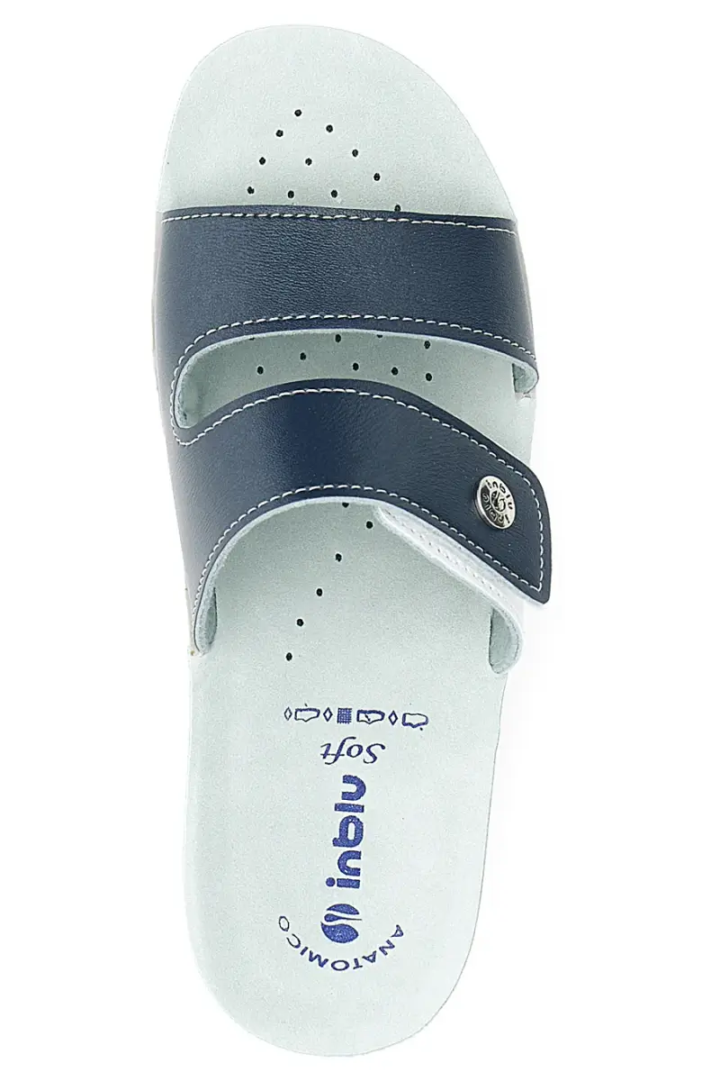 Ciabatte blu con doppia fascia regolabile e plantare anatomico INBLU 63VR [BLUE] miniatura 3