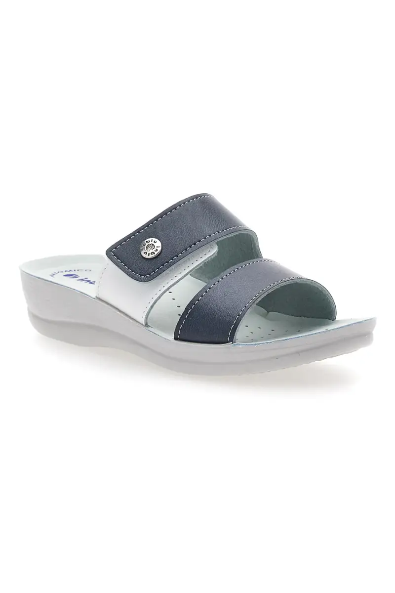 Ciabatte blu con doppia fascia regolabile e plantare anatomico INBLU 63VR [BLUE] miniatura 2