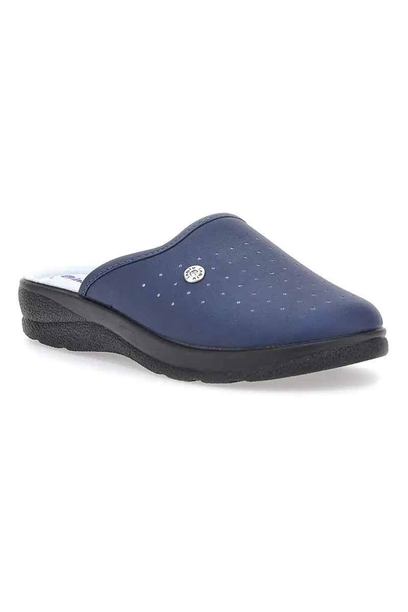 Ciabatte Blu Con Sottopiede in Pelle Inblu 33 Rh [BLUE] miniatura 2
