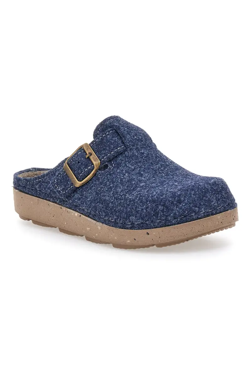 Ciabatte blu in feltro con fibbia decorativa Inblu 27 ED [AVIO] miniatura 2