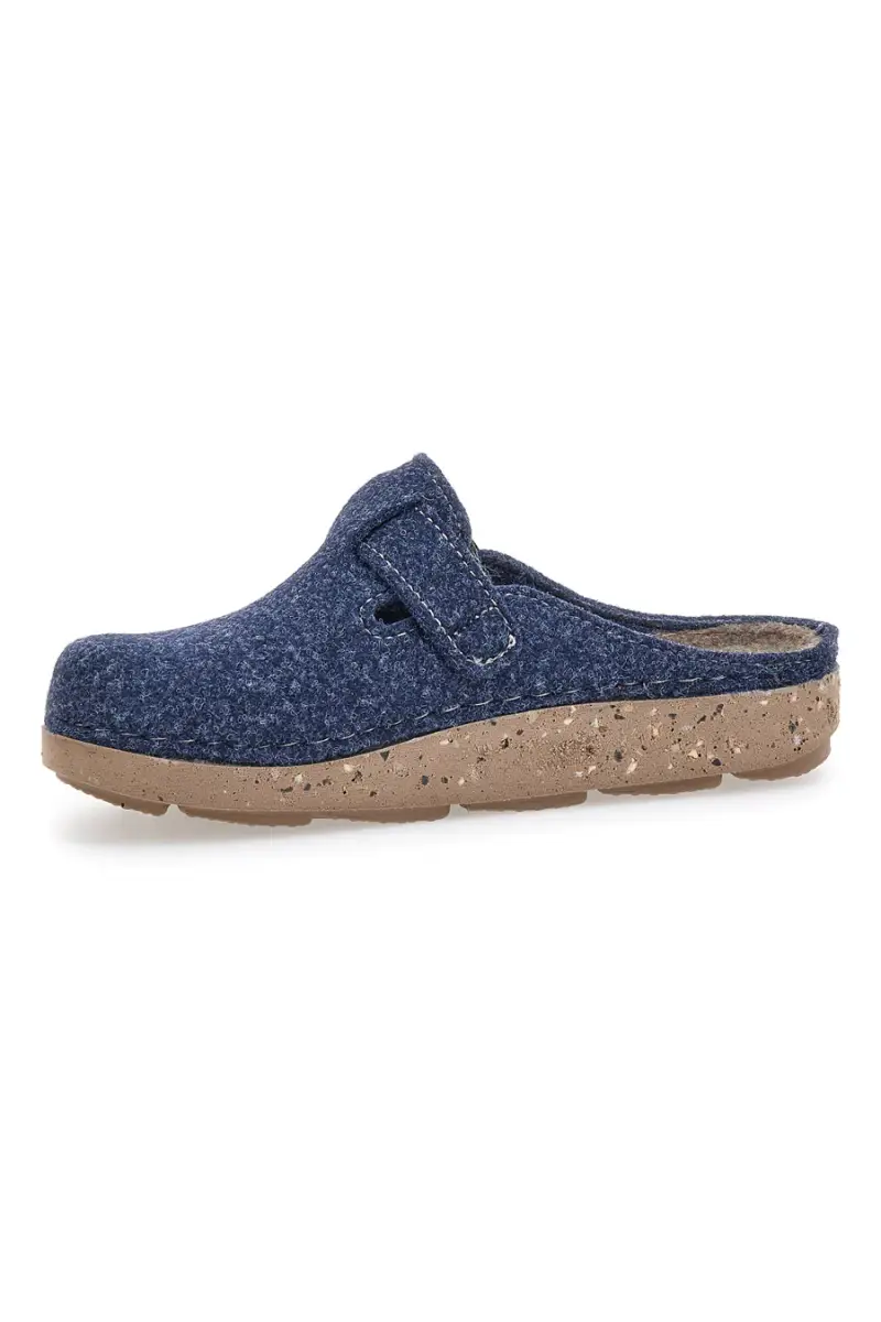 Ciabatte blu in feltro con fibbia decorativa Inblu 27 ED [AVIO] miniatura 4