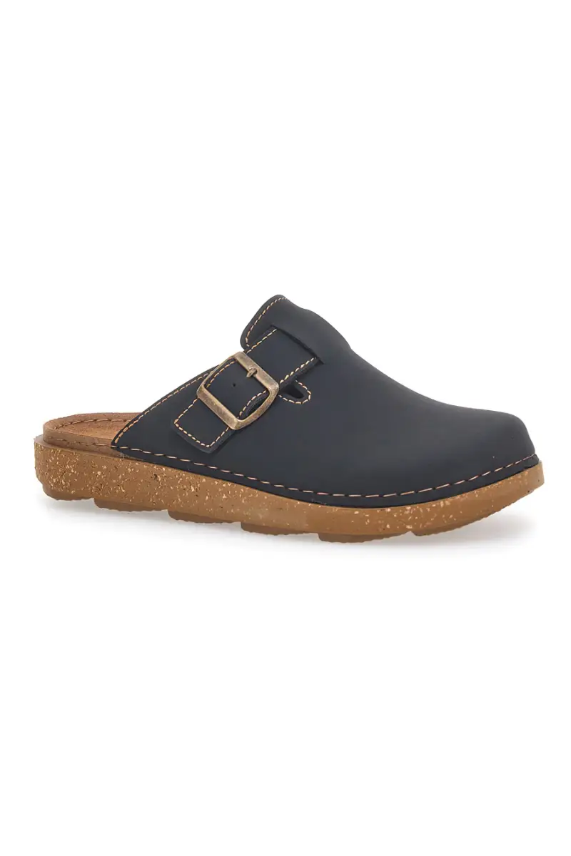 Ciabatte chiuse blu con fibbia e suola comfort Inblu 17MT [NERO] miniatura 2