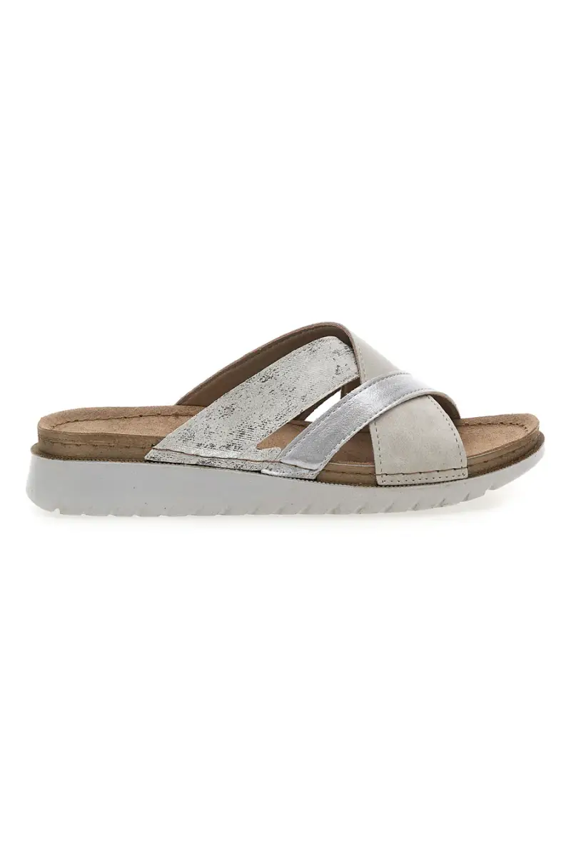 Ciabatte Ghiaccio con Sottopiede in Pelle INBLU 45 CN [GHIACCIO]