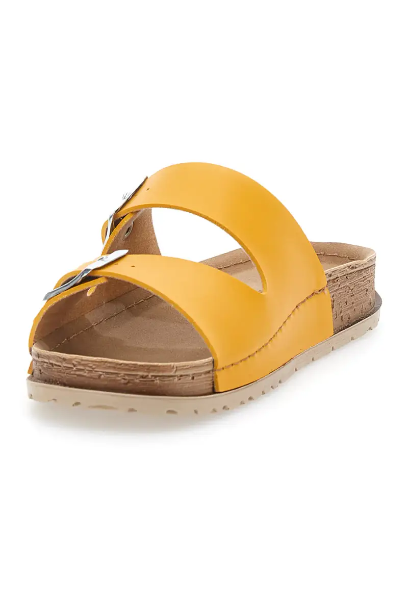 Ciabatte Gialle con Doppia Fascia e Plantare Preformato INBLU 07 NB [GIALLO] miniatura 3