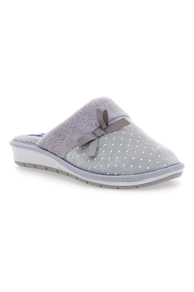 Ciabatte grigie con pois e fiocco decorativo Inblu 72 LB [GRIGIO] miniatura 2