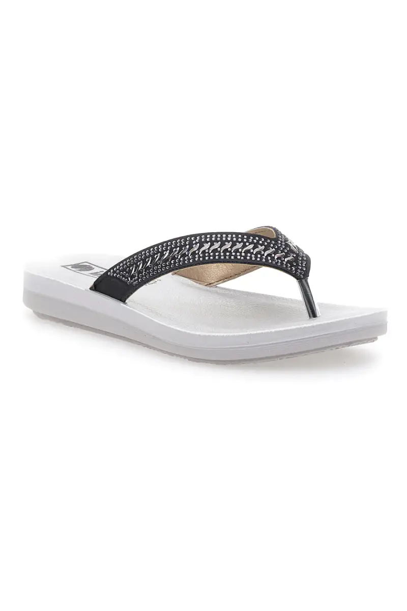 Ciabatte Infradito Nere e Bianche Inblu 01 ZO [NERO] miniatura 2