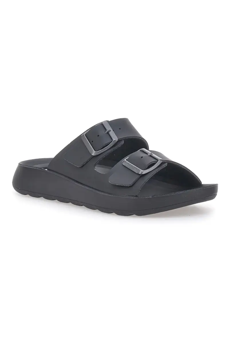 Ciabatte nere con doppia fibbia INBLU 12 AG [NERO] miniatura 2