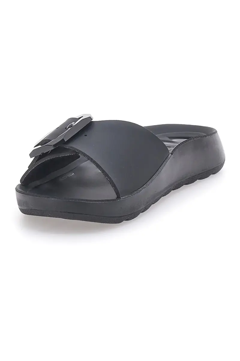 Ciabatte nere con fibbia regolabile INBLU 11AG [NERO] miniatura 3