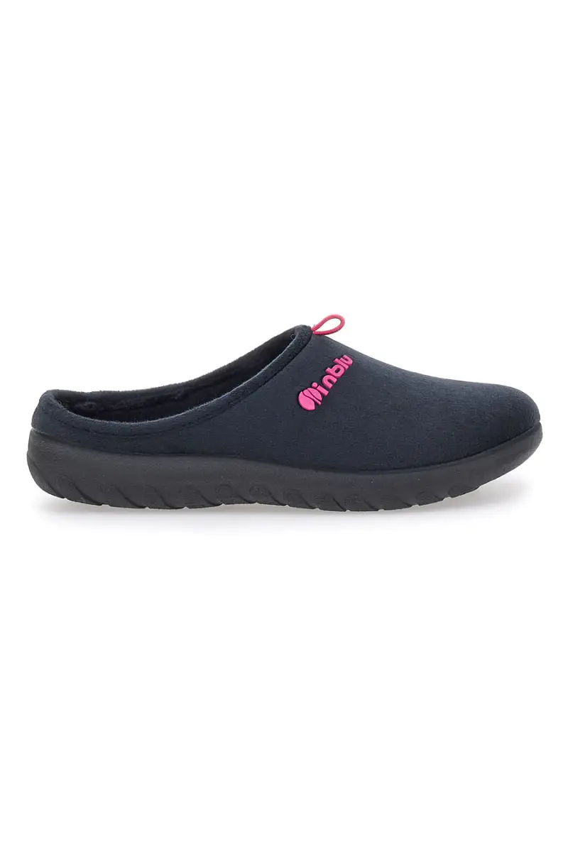 Ciabatte nere con logo rosa e sottopiede imbottito Inblu ET [NERO]