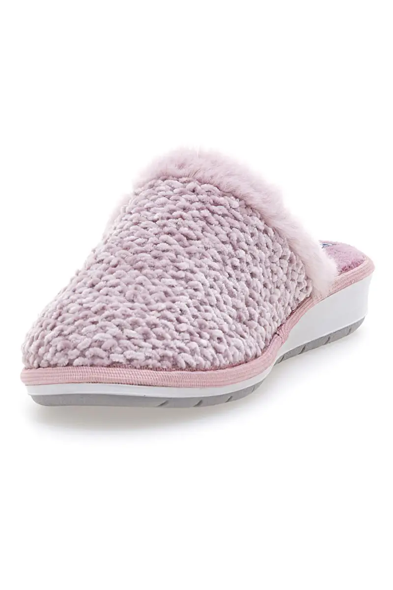 Ciabatte rosa in tessuto peluche con cuore Inblu 110 LB [GLICINE] miniatura 3