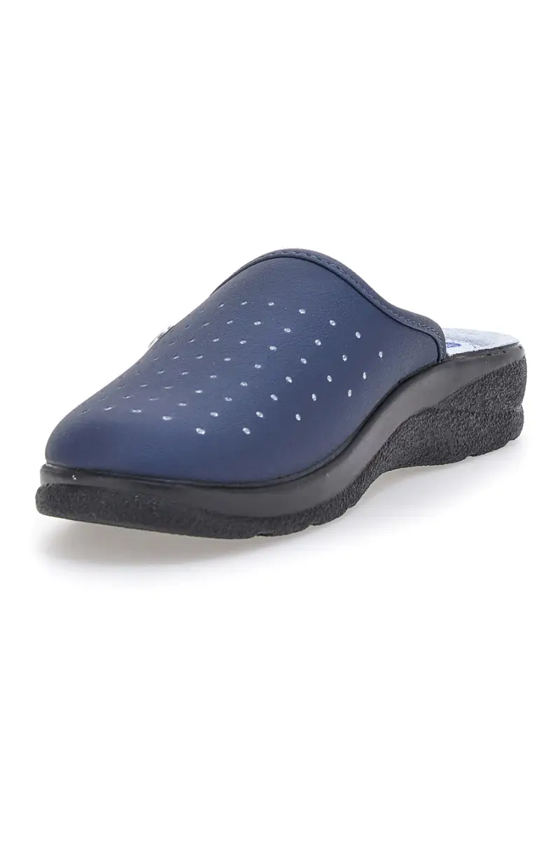 Pantofola blu anatomica con sottopiede soft e dettagli traforati Inblu 33RH [BLU] miniatura 4
