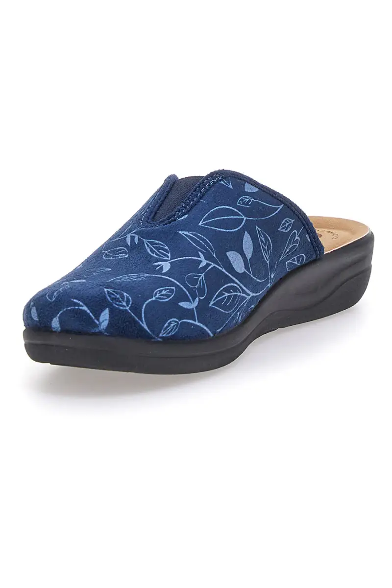Pantofola blu con fantasia floreale e sottopiede anatomico Inblu 49CF [BLUE] miniatura 3