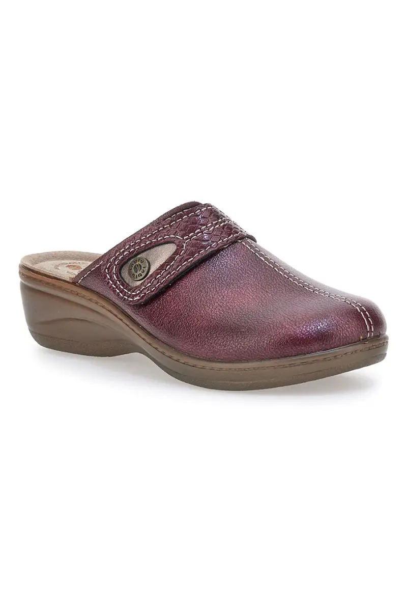 Pantofola bordeaux anatomica con cuciture a vista Inblu 80LY [BORDO'] miniatura 2
