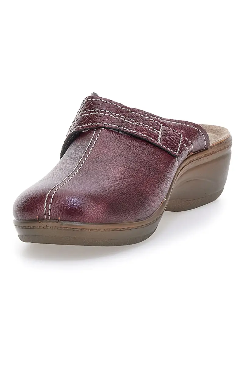 Pantofola bordeaux anatomica con cuciture a vista Inblu 80LY [BORDO'] miniatura 3
