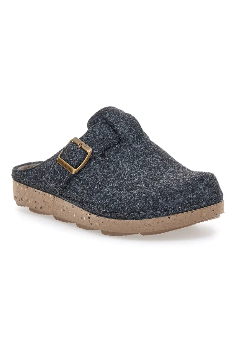 Pantofola grigio scuro in feltro con fibbia Inblu 23MT [GRIGIO] miniatura 2