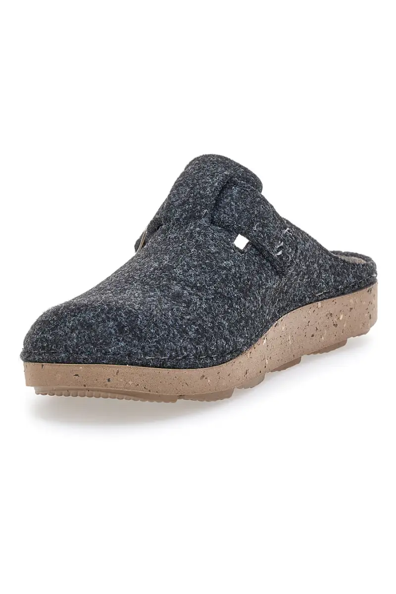 Pantofola grigio scuro in feltro con fibbia Inblu 23MT [GRIGIO] miniatura 4