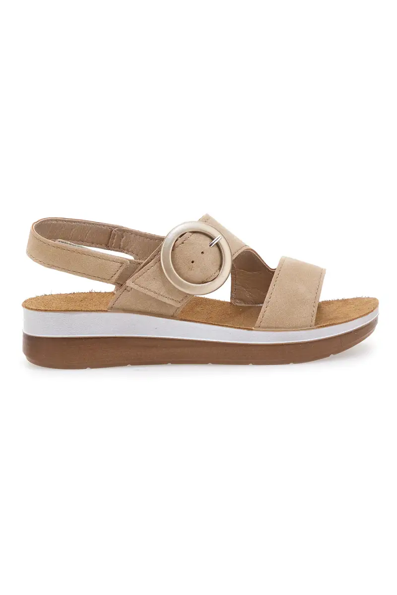 Sandali beige con cinturino comfort e zeppa leggera Inblu 21FT [SABBIA]
