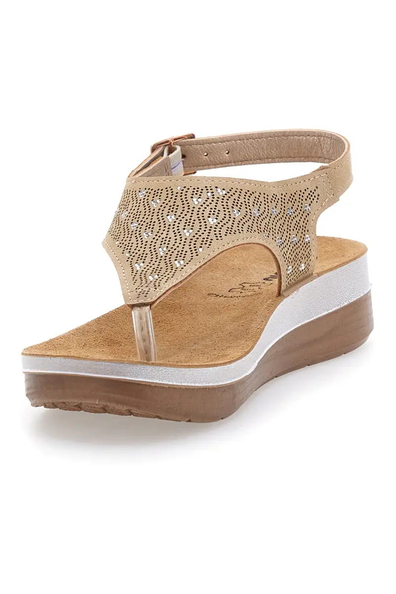 Sandali beige con plantare soft Inblu 22FT [SABBIA] miniatura 3