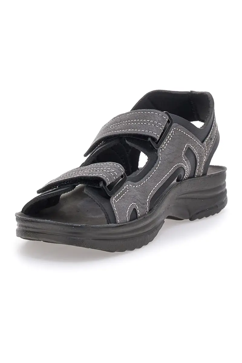 Sandali Grigi Con Strappi in Velcro Inblu 28 RY [GRIGIO] miniatura 3