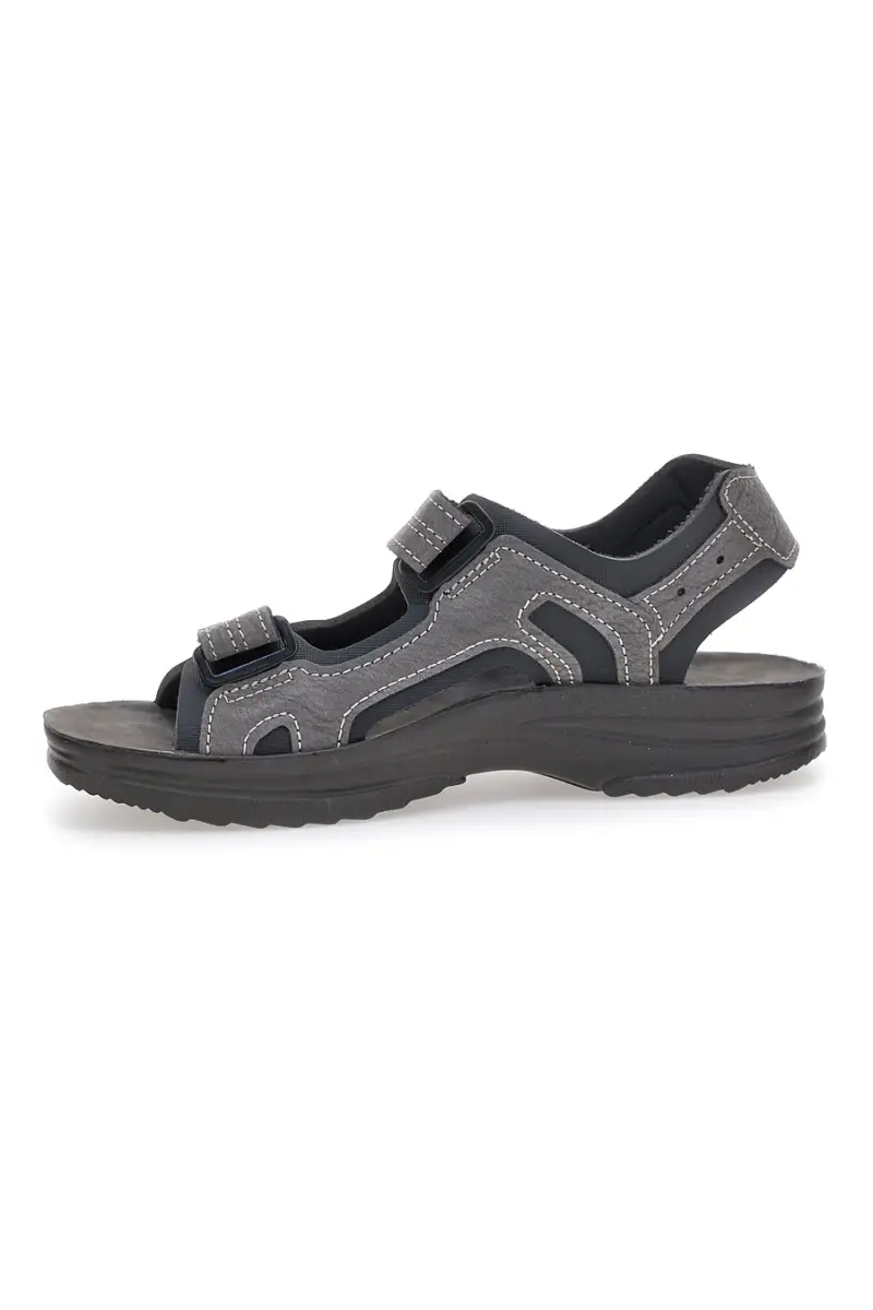 Sandali Grigi Con Strappi in Velcro Inblu 28 RY [GRIGIO] miniatura 4