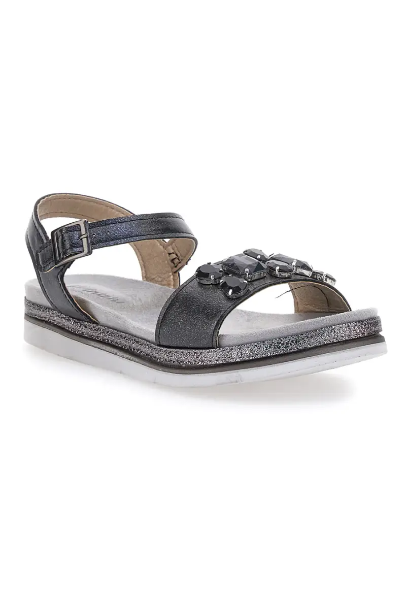 Sandali Nero Con Pietre Inblu SA [NERO] miniatura 2