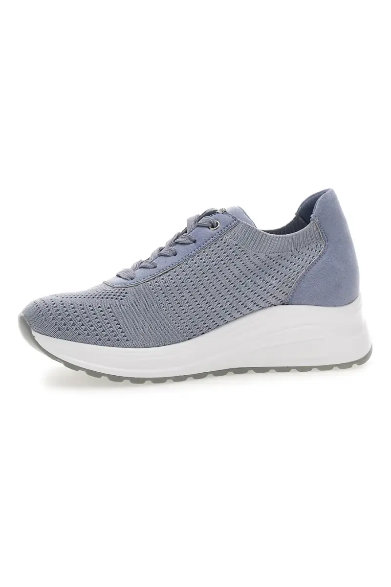 Sneakers azzurre in tessuto traspirante con zeppa Inblu 485IN [AZZURRO] miniatura 4