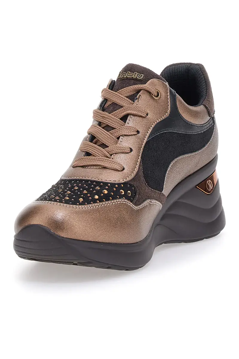Sneakers Bronzo con Strass Inblu IN401019 [BRONZO] miniatura 3