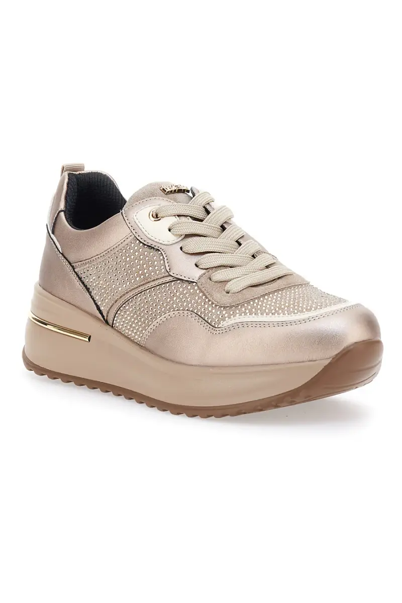 Sneakers Platino Con Platform e Glitter Inblu IN397054 [PLATINO] miniatura 2